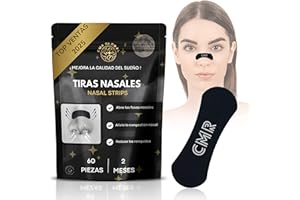CMR GLOBAL PACK PRO PREMIUM 60 Tiras Nasales Deportivas. Tiras Nasales Antironquidos para Dormir. Alivia la Congestión Nasal Para una Mejor Respiración. Nasal Strips Negras Para Reducir Ronquidos Tiritas Nariz