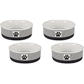 Bone Dry Paw &amp; Patch Seramik Evcil Hayvan Koleksiyonu, Orta Set, 6x2, Siyah, 2 Par&ccedil;a, 5742 (2 paketi)
