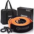 BUNKER INDUST Recovery Tow Strap Kit, 3" x 20ft Heavy Duty 30,000 lbs Strength Recovery Strap with Storage Bag and 2pcs D Ring Shackles-Emergency Off Road Truck Accessories Towing Rope Orange