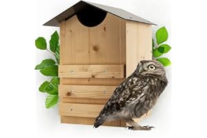 Martenbrown® gufo nido nido I gufi mi Eulenhaus mi Casa Owl I Owl Cave I Nisthöhle I gufi di dialogo I barbagianni scatola I gufi nido gufo I Birdhouse