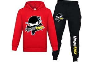 Banxidi Ninja Kidz Boys Tracksuit Hoodies Kids Sweatshirt Long Sleeve for 2-piece Sets Sportswear Clothing 2-13Years