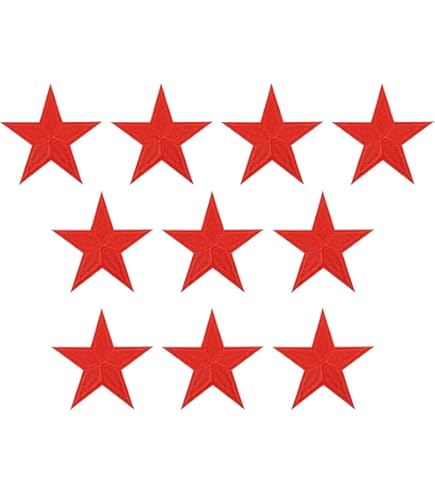Parche Bordado De Estrella Dorada, 1,6 Cm (5/8") - Paquete De 10 - Termoadhesivo - México