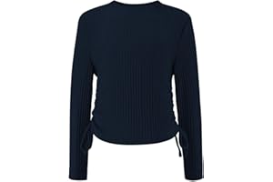 Arshiner Ragazze Manica Lunga Coulisse Bambini T-Shirt Slim Collo Rotondo Elegante Casual Autunno Inverno Magliette per Ragazza 5-15 Anni