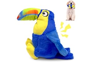 Mudoulu Juguete de Peluche para Perros con Sonido 24x20cm, Mordedor Interactivo Resistente y Lavable, Accesorio de Juego Seguro para Cachorros, Perros Medianos y Grandes