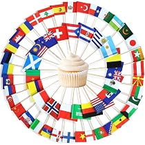 100 Zahnstocher-Flaggen Mit Chile-Flagge – Cupcake-Deko, Cocktail-Picker, Kuchendekoration