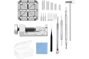 DBALL 1 zestaw myśliwski do zegarka, zestaw do zmiany baterii, zestaw do zegara, zestaw do zegara, ze śrubokrętem, podwójny młotek, drążek sprężynowy do naprawy paska do zegarka