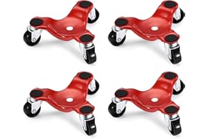 HYNEC TECHNOLOGIES Hynec 6-Inch Dolly Trolley - 3 Wheel Furniture Movers - Appliance Moving Tool with Wheels - 200 KG Capacity Furniture Sliders - Includes Fulcrum Lever Lifter - Heavy Duty Roller Dollies - Pack of 4