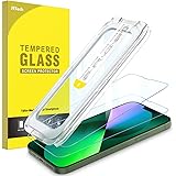 JETech Un Tocco Installa Pellicola Protettiva per iPhone 13/13 Pro 6,1 Pollici, Vetro Temperato Film a Copertura Totale, Kit 