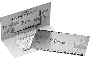 Elagon (ARL) Pro Care Kit Zubehör - String Action Ruler/Action Gauge. Metallisches Lineal zum Messen der Gitarreneinstellungen für ein optimales Setup. Für alle Gitarren und andere Saiteninstrumente.