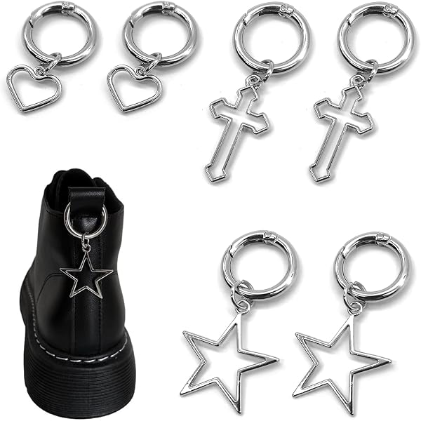HOBBIESAY 6 Breloques Cœur Souriant + 40 Perles Lettres Pour Lacets - Clips Et Accessoires Baskets Femmes