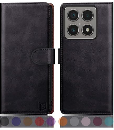 Lederhülle Für Xiaomi 14T Pro 5G – Klappcase Mit Kartenschlitzen, Magnetverschluss & Standfunktion, Schwarz
