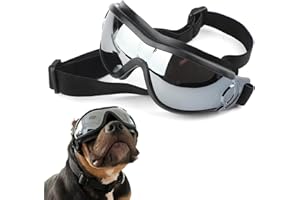 Arvoni Lunettes de Protection pour Chien, Lunette Protection des Yeux pour Chiens, Lunettes de Soleil Réglables pour Chiens, avec Anti UV, Coupe Vent et Anti Poussière, pour Petits