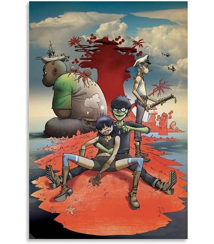 Poster Gorillaz Demon Days - Impression Toile 40x60 Cm, Imperméable à L'huile - Décoration Murale Moderne - 10