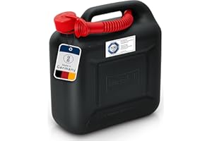 ‎HÜNERSDORFF hünersdorff Kraftstoff-Kanister 812800 STANDARD 10l für Benzin, Diesel und andere Gefahrgüter, UN-Zulassung, made in Germany, TÜV-geprüfter Produktion, schwarz