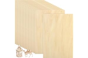Yopay 15 Pack Basswood Sheets for Crafts, 30×20cm/12x8 inch Unfinished Thin Wood Board for DIY, School Projects, Boat Arts, Drawing Painting, Wood Engraving Plywood Sheets