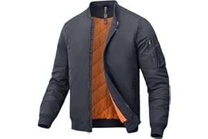 MoFiz Giacca Bomber Uomo Militare Invernale Caldo Giubbotto Imbottito Spesso Giacche da Pilota Aviatore con Tasche Multiple a Zip