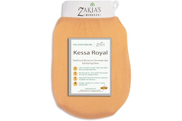 Gant exfoliant original Kessa Beige Mains exfoliantes microdermabrasion, élimine les peaux mortes, la saleté et la kératose pilaire. Idéal pour l'élimination du bronzage. 100% rayonne naturelle.