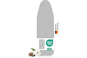 everlar® Housse de table à repasser de qualité supérieure 140 x 40 (XL) I Fabriqué en Allemagne I OEKOTEX100 I Housse de table à repasser I Rembourrage confortable I Housse de table à repasser pour