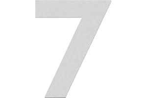 HASWARE Numer domu 7,5 cm (7,5 cm) samoprzylepne litery numery drzwi mieszkania ulica adres tablica dom stylowy wystrój, akryl (7, srebrny)