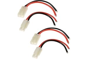 SWITCH ELECTRONICS 2 x RC Pairs Male + Female Tamiya Battery Connector 14awg 10cm Wire