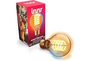 innr Lampadina Smart E27 Zigbee, Funziona con Hue* e Alexa (Bridge Richiesto), Filament Lampadine LED Luce Bianca Calda e Fredda, Lampadine Dimmerabile, 610 lumen - 1 pezzo