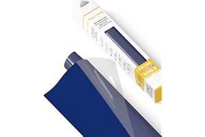 POLI-TAPE TUBITHERM® FLOCK Transferfolie mit samtartiger Oberfläche für Textilien – Flockfolie zum Aufbügeln, Plotterfolie für DIY Shirts, Blau, 30,5 cm x 61 cm