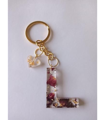 Stainless Steel Initial Letter Keychain - Alphabet Charm Key Ring For Women, Personalized Gift (Letter B)