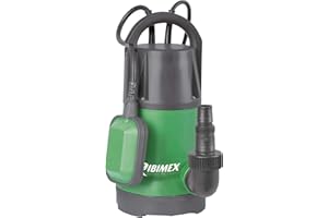 Ribimex Pompa Sommersa per Acque Chiare e Scure, Potenza 750 W, Portata 13.000 L/h, Profondità Max 7 m, Prevalenza 8 m, Aspirazione fino a 5 mm (Acque Chiare) e 30 mm (Acque Scure) - PRPVC755CC
