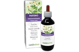 Grande camomille ou Partenelle (Tanacetum parthenium) herbe avec fleurs Teinture Mère sans alcool Naturalma - Extrait liquide gouttes 200 ml - Complément alimentaire - Végétalien ou végan