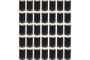 CABILOCK 100 Stück 33Mm Schrumpfkapseln Für Weinflaschen - Schwarze Rand Schrumpfhülsen Für Flaschen, Einfache Anwendung, Hochwertige Materialien, Vielseitige Anwendung