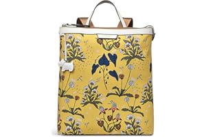 RADLEY London Folk Floral Responsible Ziptop Backpack Handbag for Women, Made from BCI Oilskin & Water-based PU Trims with Floral Print, Zip Fastened with Adjustable Shoulder Straps