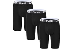 JINSHI Herren Boxershorts Extra Langes Beine Unterhosen Weich Bambus Retroshorts Passform Trunks Unterwäsche