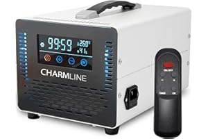 Charmline Intelligente Generatore di Ozono 40000mg/h con Telecomando, Purificatore d'Aria Deodorante per 500㎡, Purificatore Aria Ozono, Ozonizzatore per Ambienti, Camera per Animali, Auto, Bianco