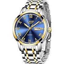 Montre Bracelet LIGE Quartz Homme - Modules Dorés, Neuf Sans étiquette, Look Classe