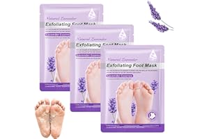 Katyjun 3 Pairs of Foot Mask, Callus Socks, Callus Remover, Foot Peel Mask for Men and Women
