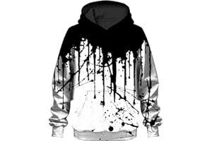 PADOLA Garçon Sweats à Capuche 3D Imprimé Sweat 5-14 Ans Enfant Pull Manche Longues Sweats Sport Motif Sweats Garçon avec Poche Drôle Sweatshirts Football Hoodie