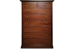 Mar.c.a. Design - Cassettiera in Legno 87x37x127 cm 6 Cassetti - Cassettiera Arte Povera Base Piatta Made in Italy