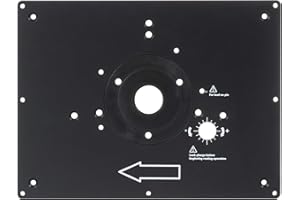 Trend Placa de inserción de mesa de enrutador, aleación de aluminio, compatibilidad hecha por el usuario, agujeros preperforados, ajuste personalizable, RTI/PLATE/A