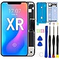 SIMDOG for iPhone XR LCD Screen Replacement 6.1 inch(Model A1984, A2105, A2106, A2108) Display digitizer Assembly Touch Screen,with Frame Assembly Repair Tool