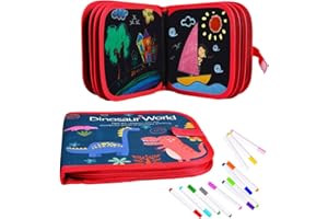 Livre de coloriage Funkprofi pour enfants avec 12 crayons de couleur, planche à dessin graffiti, livre graffiti, lavable et réutilisable, 14 pages