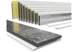 HEXIM PVC Rollladenkastendeckel mit Dämmung Länge: 1000-2000mm, Breite: 120-320mm, Revisionsklappe Rollladendeckel Rollladen Jalousie Deckel Klappe (200mm x 2 Meter)