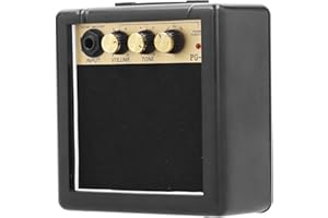 DILWE Amplificatore per chitarra, metallo + plastica Amplificatore portatile Alimentazione a batteria 9V Altoparlante per chitarra