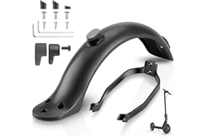 AGPTEK Garde Boue Arrière pour Trottinette Electrique Xiaomi M365/M365 Pro avec 3Pcs Amortisseurs de Vibration en Silicone(0.6/0.8/1.2mm), Accessoire de Remplacement de Scooter Electrique-Noir