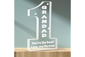 Merclix Grandad Acrylic Plaque Grandad Gifts from Grandchildren Grandad Birthday Gifts from Grandson Christmas Fathers day Birthday Gifts for Grandad Presents for Grandad from Granddaughter