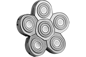 LOEVERY Lame di Ricambio per Rasoio Rasoio Elettrico, Lama di Ricambio per Barba 6 Teste per Uomini con una Rasatura Pulita, Lama di Ricambio Barba Doppio Capelli Trimmer per 5 6 7 Teste Rasoio Elettrico