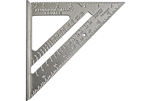 NMTECH Aluminum Speed Square layout Tool - 7" Multipurpose Triangular Rafter Square for Engineers | Carpenters Square | High Precision Builder Set Square Scale for Woodworking