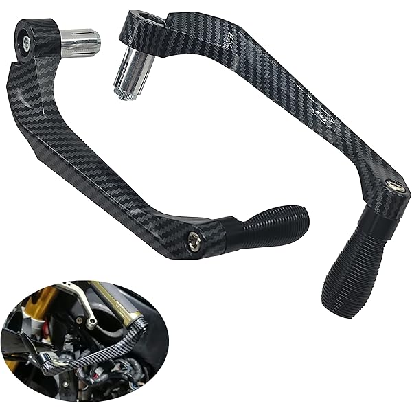 Paraleve Per Manubrio Moto Universale 7/8" - Protezione Frizione E Freno, Nero