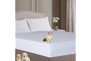 PROTECTOR COLCHON Funda Colchon 150x200 Cremallera En L | Protector Colchón 150 NO ES Impermeable | Cubre Colchon Antiácaros y Chinches | Colchones De 190/200cm Largo y 30cm Alto | Cama 150x190 (Cama 150, 1, Unidad)