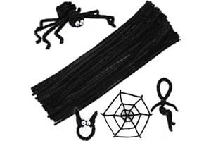 RAMLUR 100 Pcs Pipe Cleaners Chenille Stems, Black Pipe Cleaners, Pipe Cleaners Craft supplies for DIY, Arts and Crafts Project Decoration