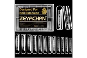 ZEYACHAN 120PCS Unghie Finte Nail System Dual Nail Form, 12 Sizes, Tip Dual Form Acrygel con Scala Graduata per Unghie Strumenti per Manicure, Tip Ricostruzion e Tip Nail Art e Salone
